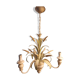 3-light metal vegetal pattern chandelier