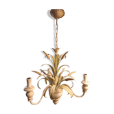 3-light metal vegetal pattern chandelier