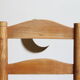 Set of six 1950s chairs in solid wood and straw