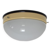 Midcentury Glass Ceiling Lamp, Flush Mount or Wall Lamp, 1960s
