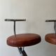Bar stools in tubular chrome and tan leather, 1970s