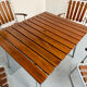 Vintage folding garden set table 4 chairs wood and metal 1960
