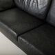 Cor Conseta black leather 3 seater sofa, Germany, 1970s