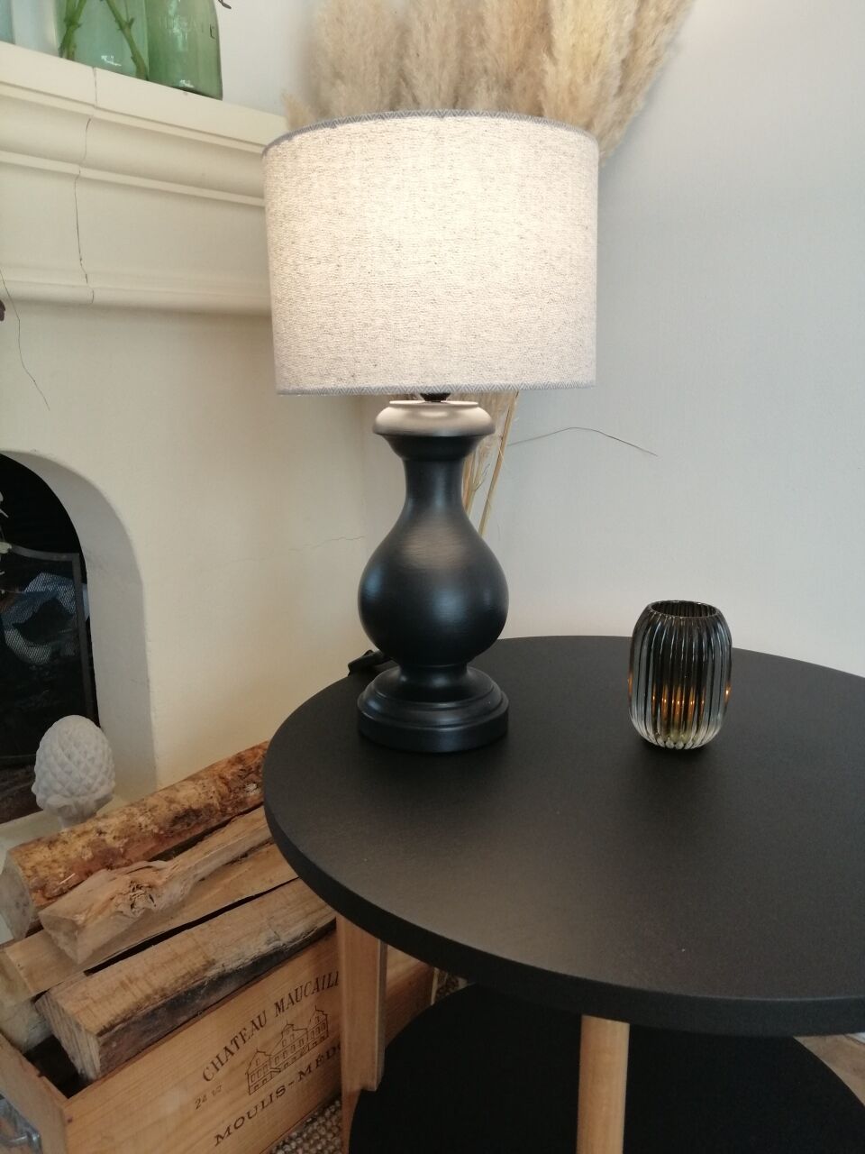 Vintage lamp wood 1980