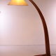 French wooden arched floor lamp from the 1940s