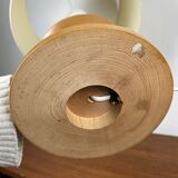 Lampe de table en bois clair, 1980, style minimaliste