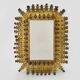 Old rectangular oak leaf mirror in gilded metal Spain 60 70