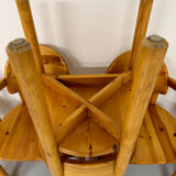 Set of 6 solid pine chairs in Scandinavian design by Reiner Daumiller vintage