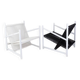 Indoor/Outdoor pair of Black/White Armchairs