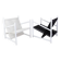 Indoor/Outdoor pair of Black/White Armchairs