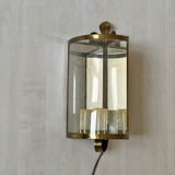 Vintage 50's golden metal corner lantern