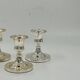 Set of 3 vintage silver-plated candle holders