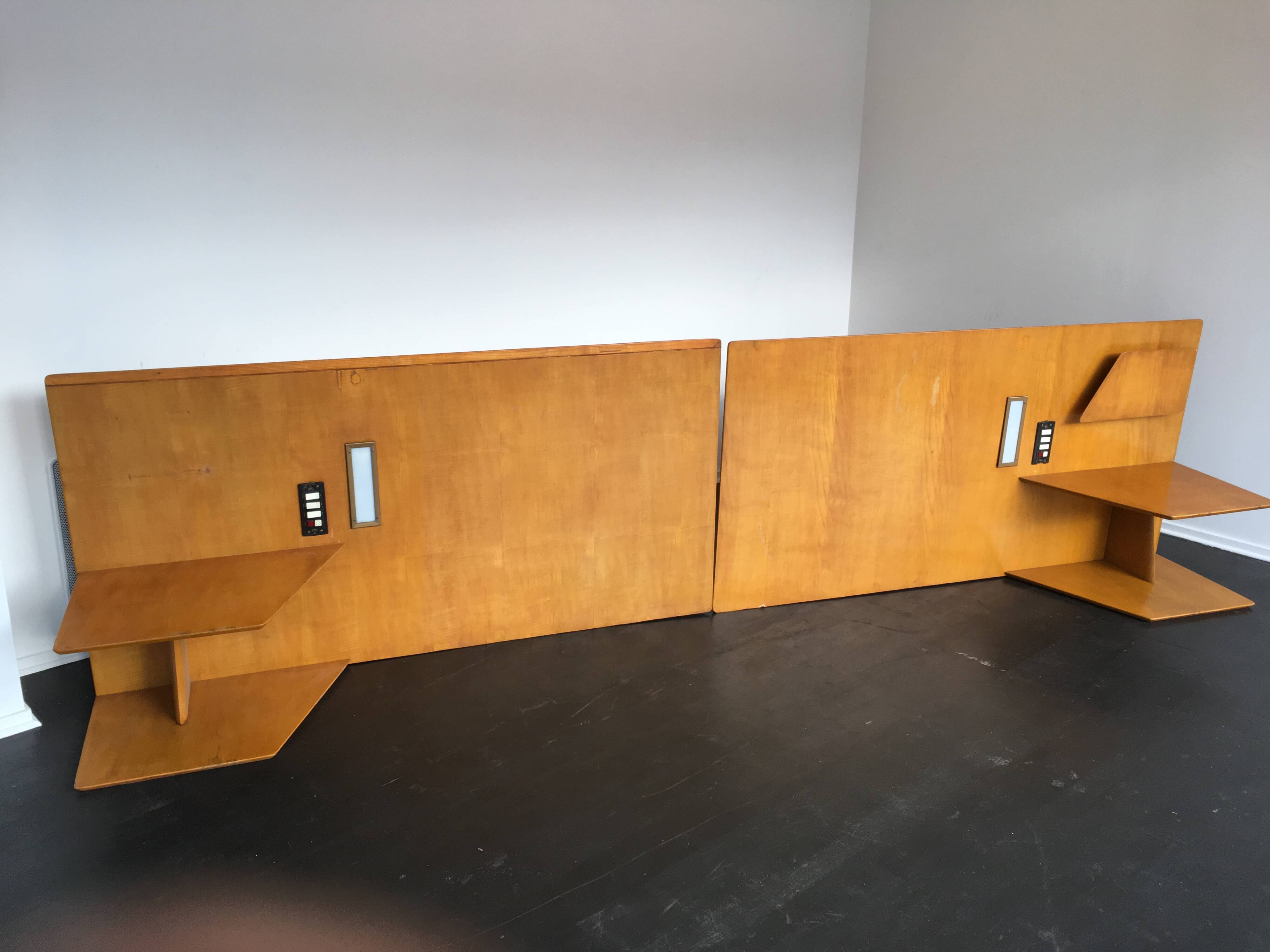 Gio Ponti Pair of headboards for the Royal Continental Hotel