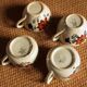 Lot 4 teacups Digoin Sarreguemines