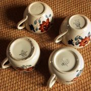Lot 4 teacups Digoin Sarreguemines