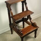 Stepladder 3 steps in Mahogany english style walnut tint