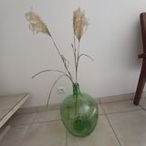 Ancienne  dame jeanne en verre soufflé contenance 30 l