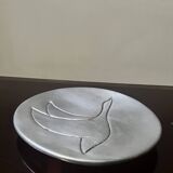 polished aluminum pocket emptier, signed and stamped in the mass