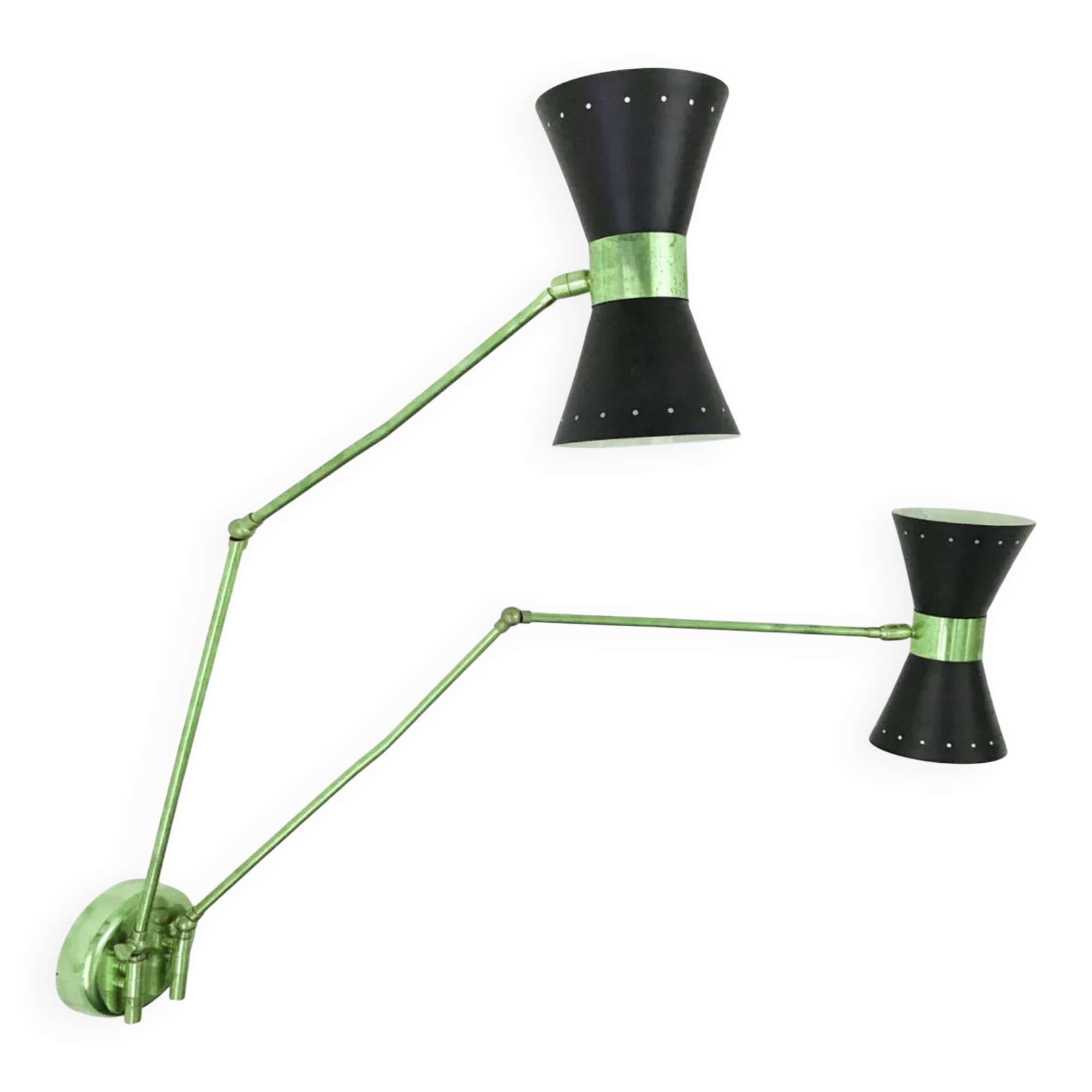 Double articulated wall lamp, Italy 1950s