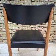 Scandinavian chair in beech and faux leather