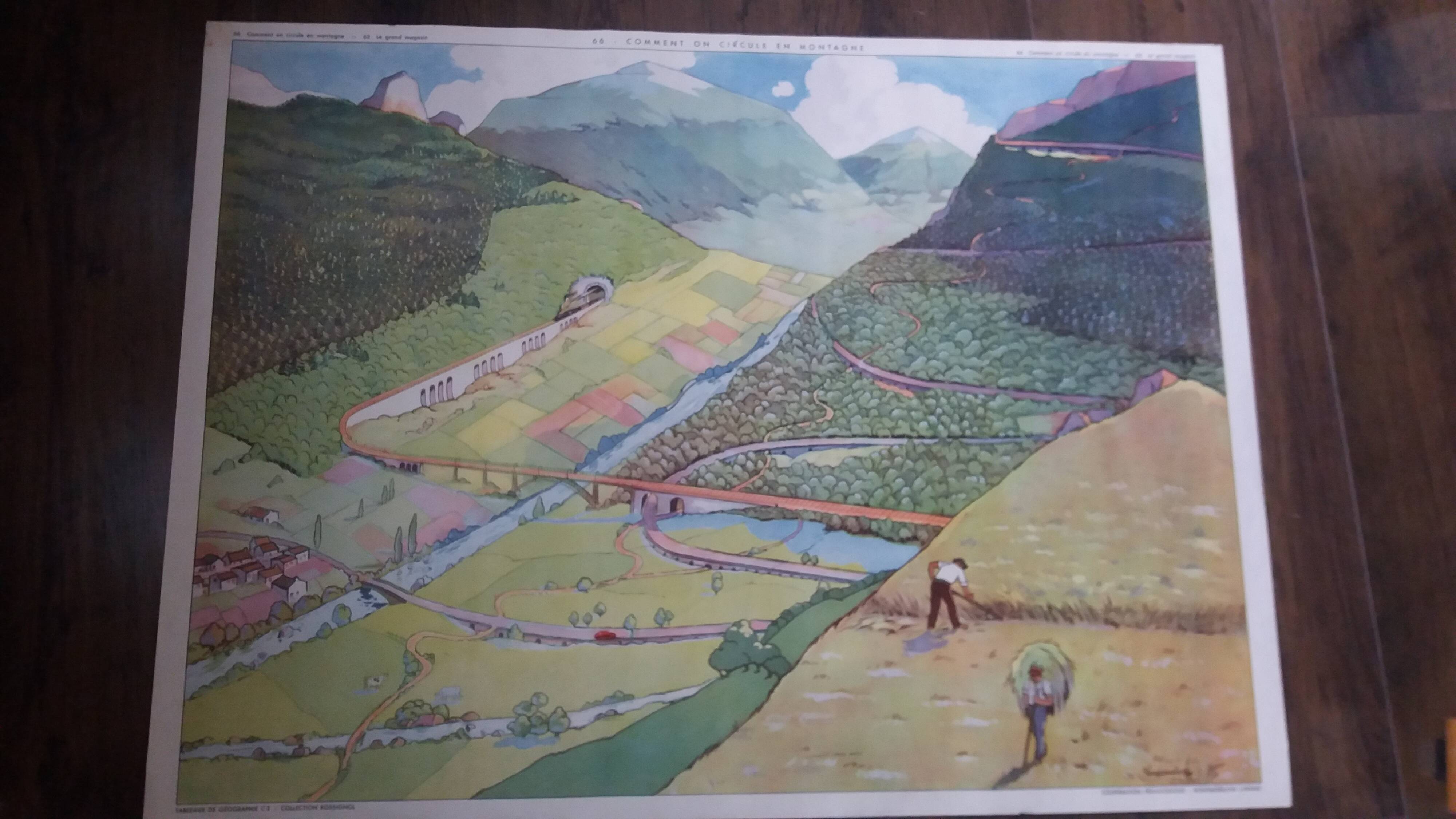 Educational poster for schools, the department store, Rossignol Montmorillon