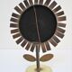 Copper and brass flower mirror by Vinay 60s