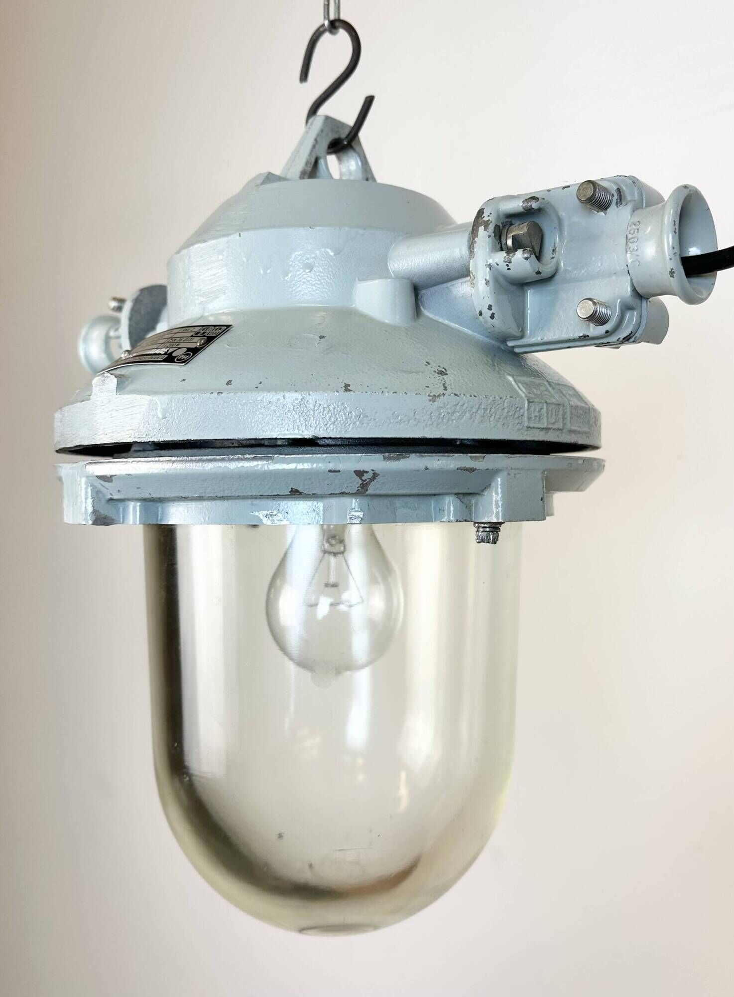 Grey Industrial Cast Aluminium Explosion Proof Light, 1970s