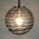 No. 1 of 2 - elegant doria pendant lamp clear and smoke grey glass 60s 70s