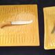 Cheese platter and matching butter dish in ceramic