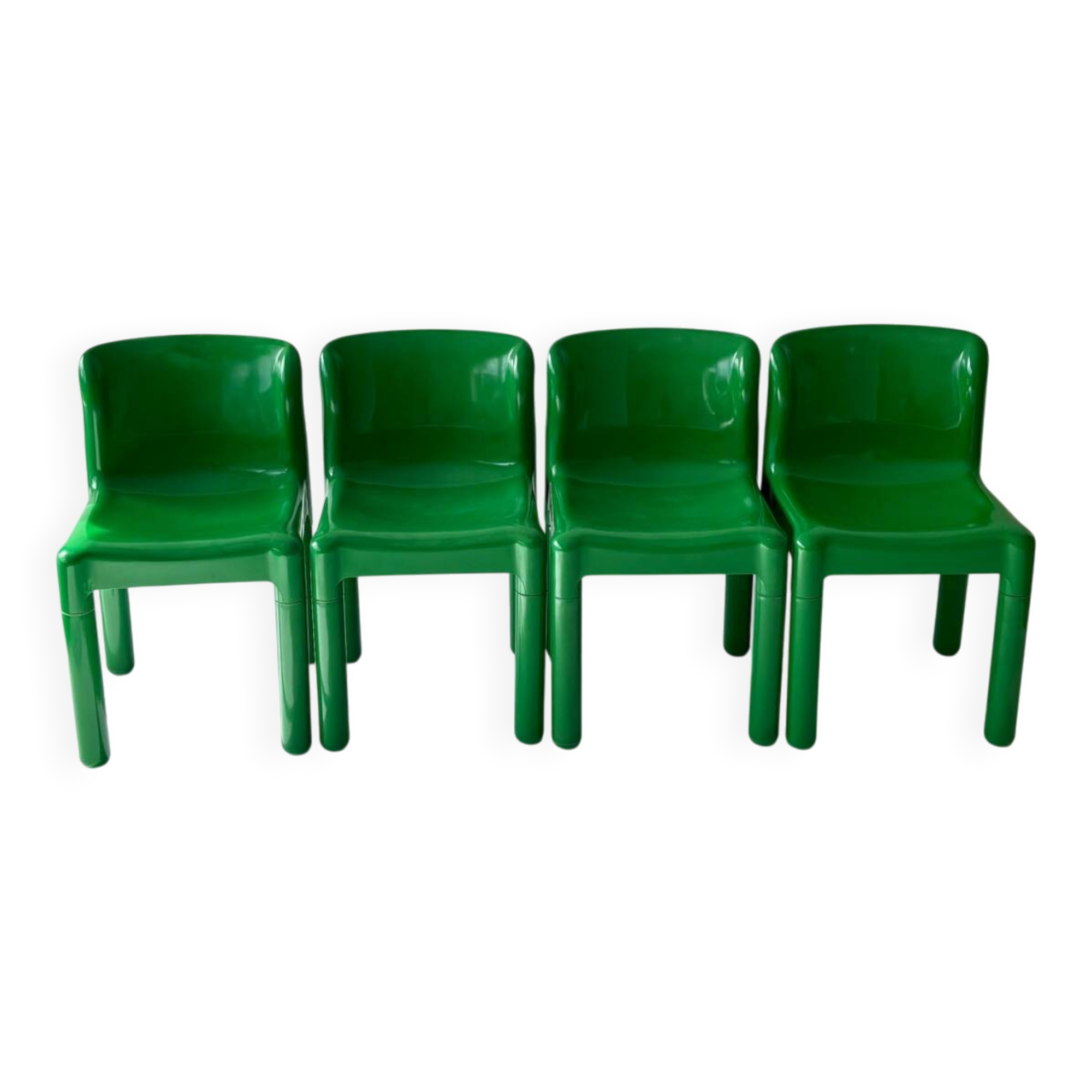 Set of 4 Carlo Bartoli Model 4875 chairs for Kartell, Italy 1970