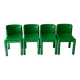 Set of 4 Carlo Bartoli Model 4875 chairs for Kartell, Italy 1970