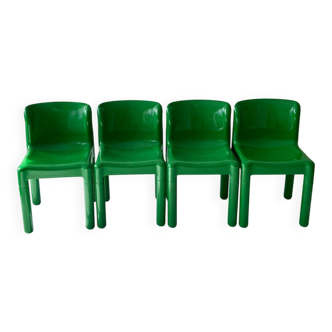 Set of 4 Carlo Bartoli Model 4875 chairs for Kartell, Italy 1970