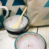 Set of 4 enamelled earth cups