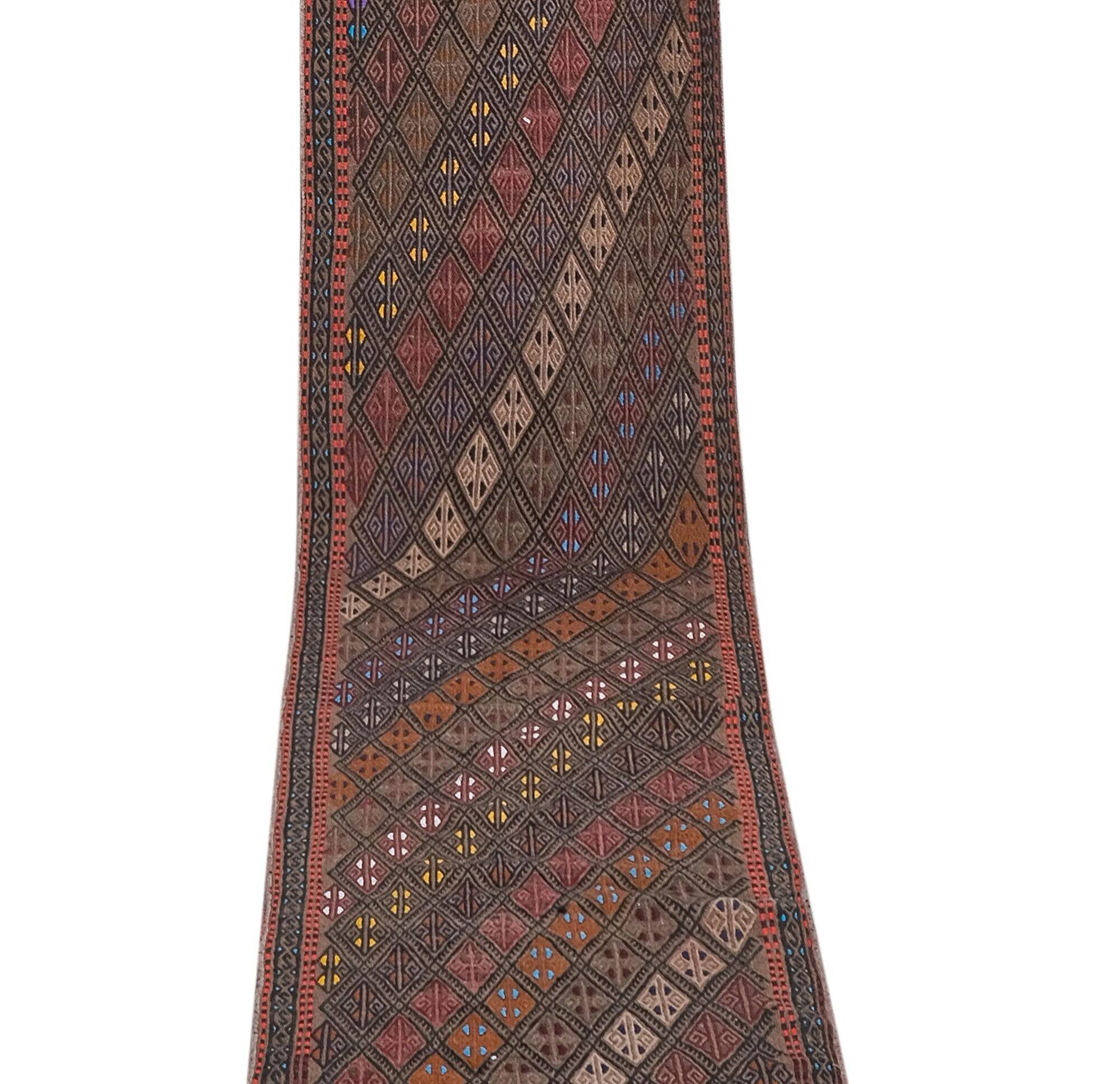 Vintage Turkish hallway rug 65x490 cm