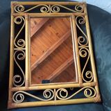 Vintage bamboo mirror