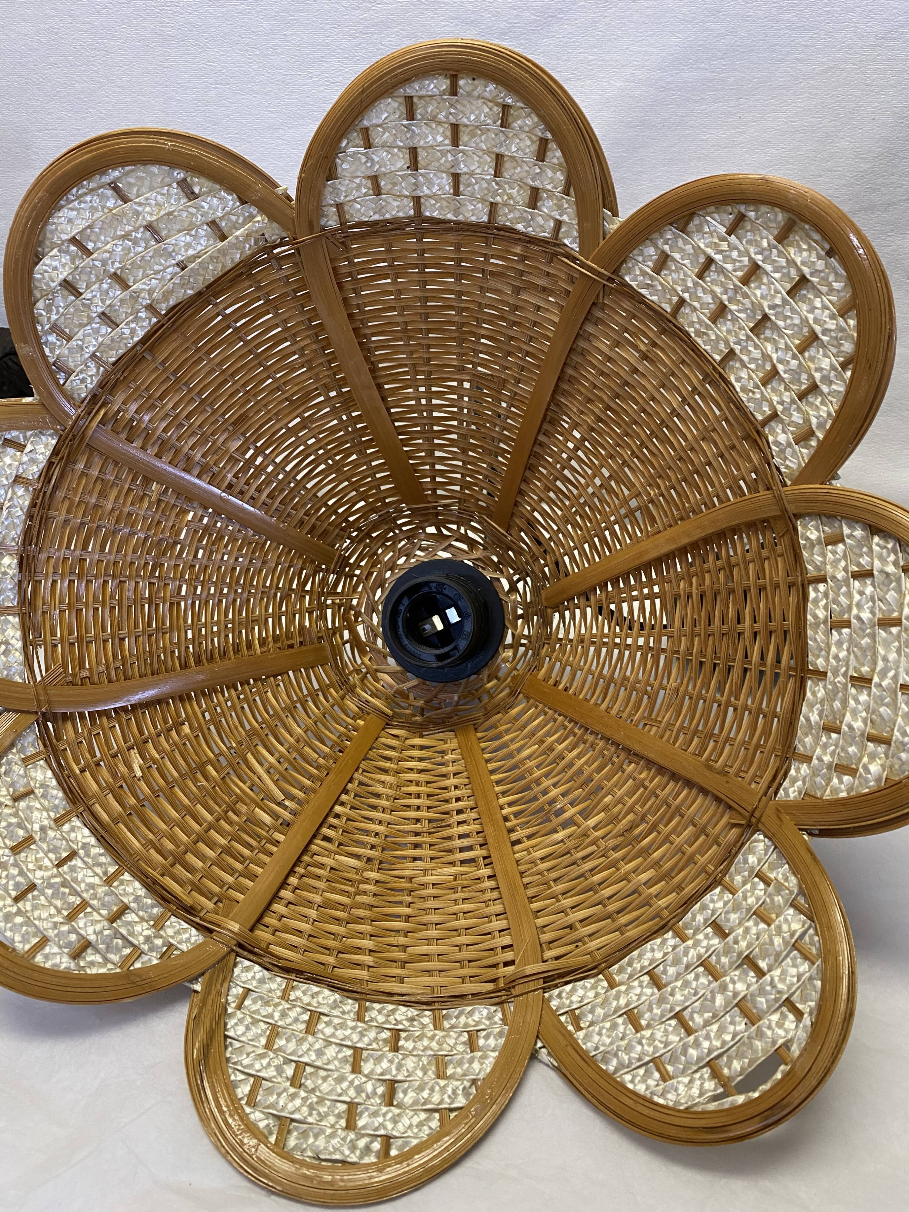 Rattan chandelier