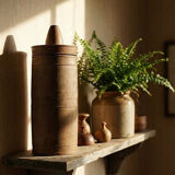 Old turned wooden case/box, 19th-20th century, mechanical? beekeeping?