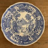 10 old blue earthenware dessert plates Burgenland Villeroy and Boch 1950