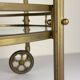 Vintage French brass bar cart, 1950s