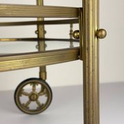 Vintage French brass bar cart, 1950s
