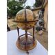 Bar globe terrestre vintage mappemonde en bois avec roulettes