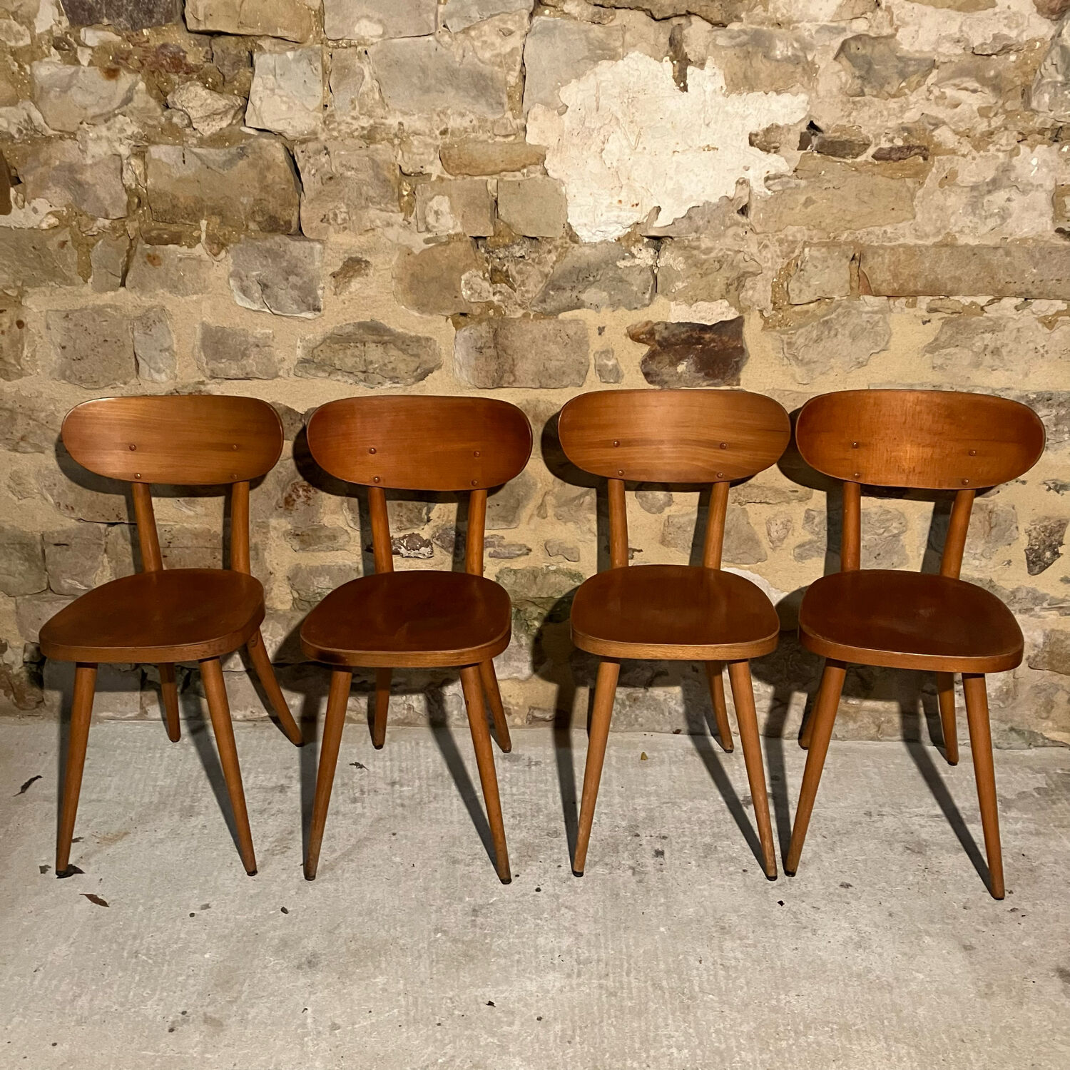 Set of 4 Baumann 731 chairs