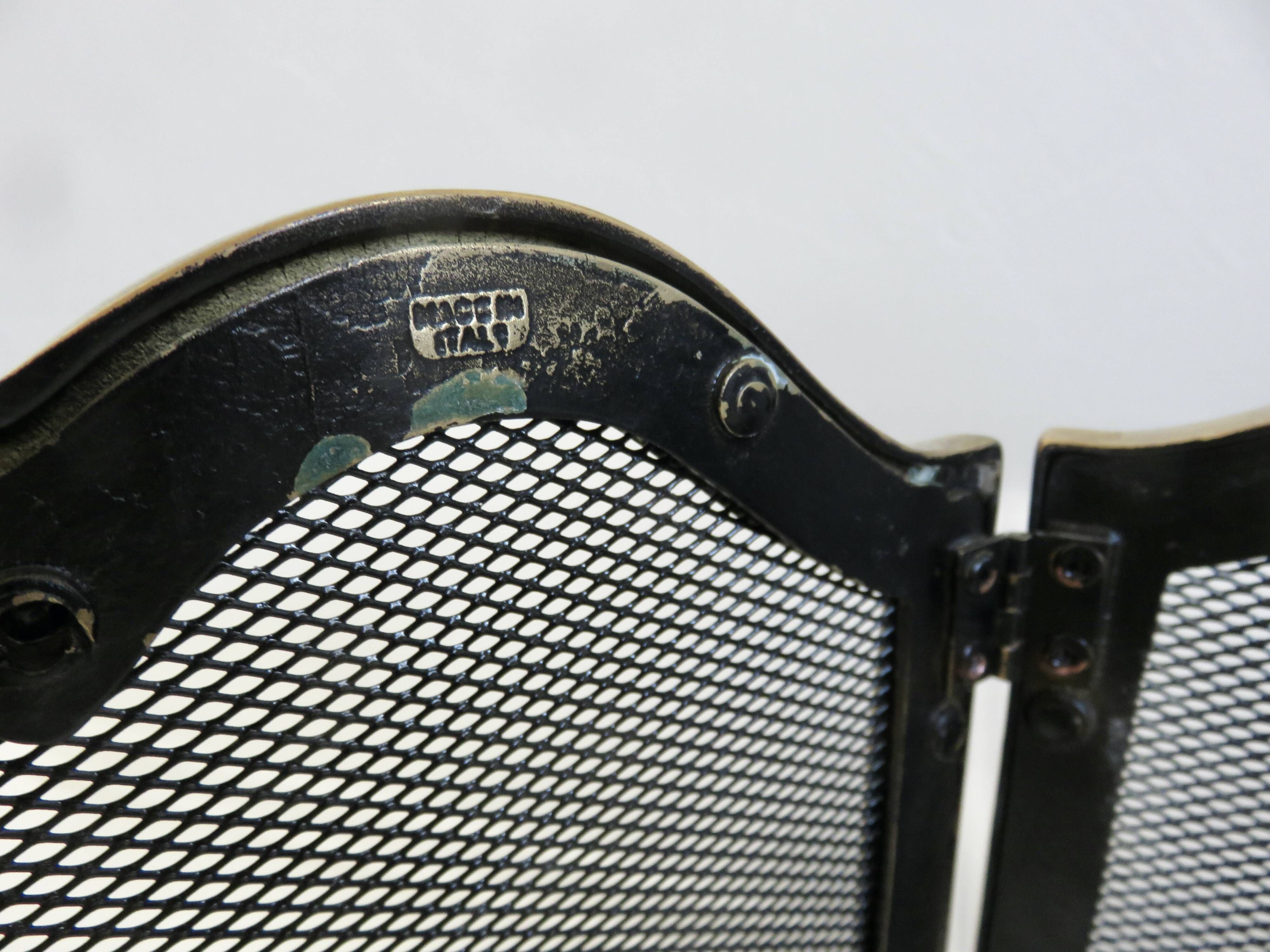 Fire screen, spark screen "made in Italy" brass 1970