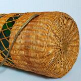 XL bottle lamp foot dressed in rattan 50s