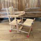 Doll high chair from the 20th century, convertible into a walker (deliverable)