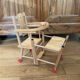 Chaise haute de poupée époque XXe transformable en YOUPALA (livrable)