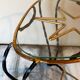 Vintage wrought iron tripod coffee table