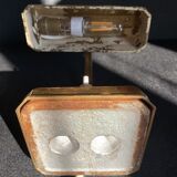 Small art deco side lamp in golden brass