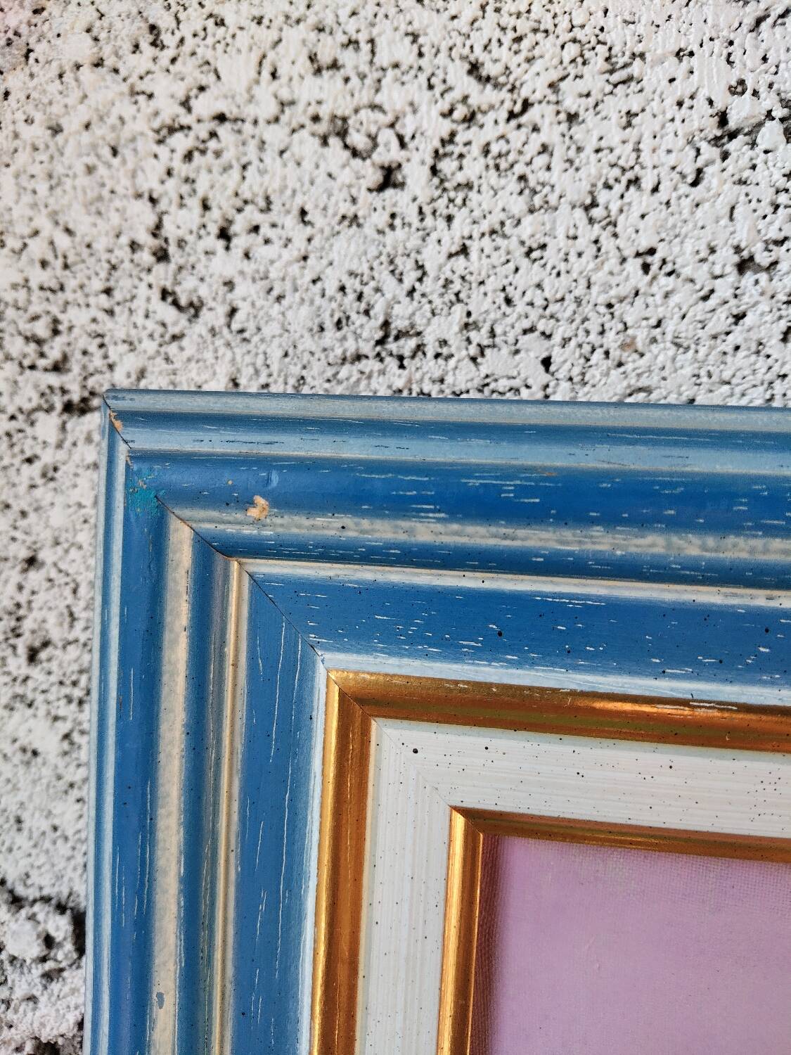 Framed floral oil on canvas – Vintage still life