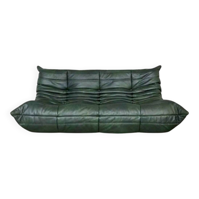 Canapé togo 3 places cuir – ligne roset - circa 1990